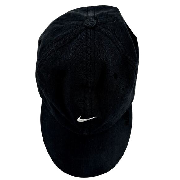 Nike Baseball Hat Strapback Dad Cap Embroidered Logo 100% Cotton Black One Size - Picture 1 of 7
